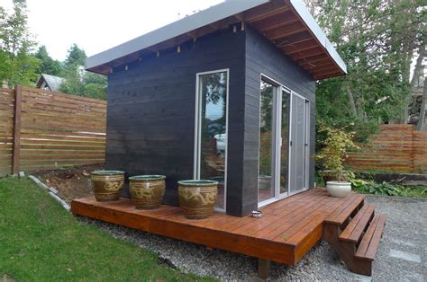 Another Shed Idea With Sliders And Slanted Roof Backyard Sheds