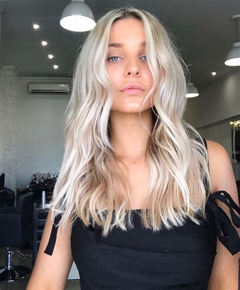 Platinum Blonde Layers With Cheek Bangs Beachwaves ️ Peter Thomsen