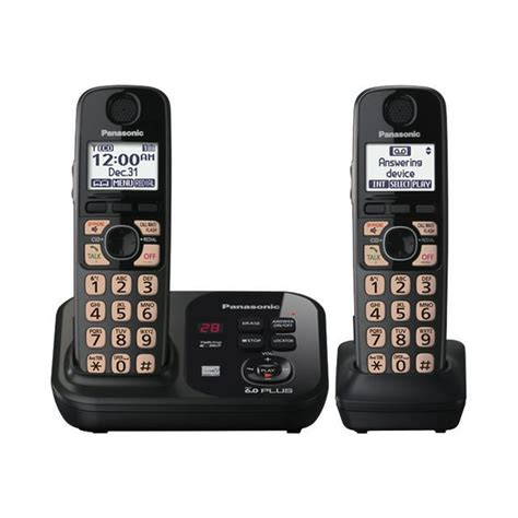 panasonic kx tg4732b cordless phone answering system with caller id call waiting dect 6 0