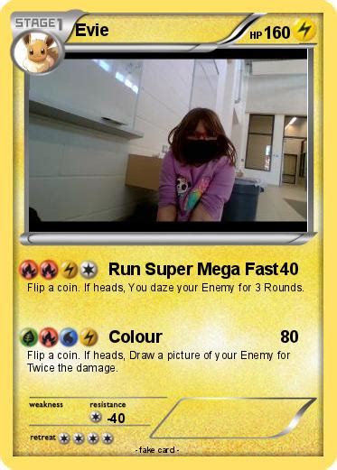 Pokémon Evie 72 72 Run Super Mega Fast My Pokemon Card