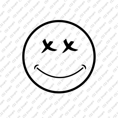 X Eyes Smiley Face PNG SVG X Eyes Emoji Smiley Emoji Etsy México