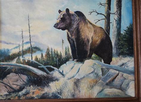 Bear On Snowy Mountain Painting By Anne Elizabeth Whiteway
