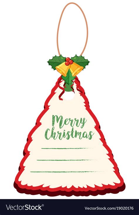 Notepad Template In Christmas Tree Design Vector Image