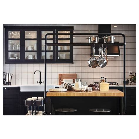 Find the perfect rolling and movable kitchen islands at hayneedle, where you can buy online while you explore our room designs and curated looks for tips, ideas & inspiration to help you along the way. VADHOLMA Kitchen island - black, oak - IKEA | Freestanding ...