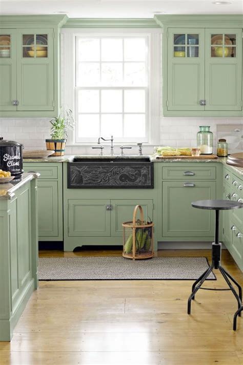 For the a lot of options house on fixer upper, joanna added sage green cabinets in the kitchen to mirror we also love the minty green version of sage on these kitchen cabinets from bhg. 53 Beautiful Cottage Kitchen Design Ideas (With images ...