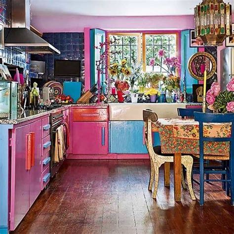 Pink Blue Eclectic Kitchen Designs : Kitchen , Eclectic Kitchen Designs | Eclectic kitchen ...