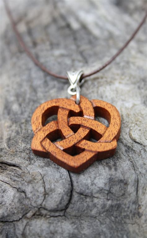 Trinity Knot Celtic Heart Pendant Unique Celtic Eternal Love Etsy