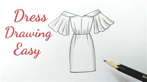 How To Draw A Beautiful Girl Dress Drawing Design Easy Fashion