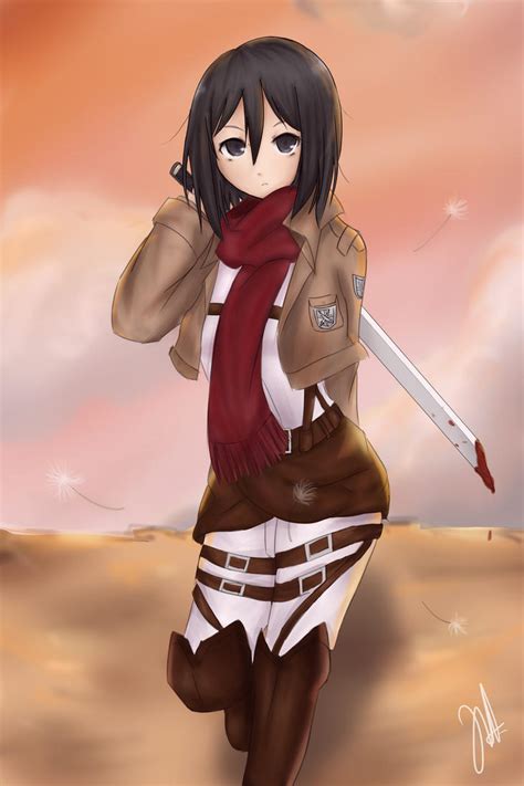 Mikasa Ackerman By Josu San On Deviantart