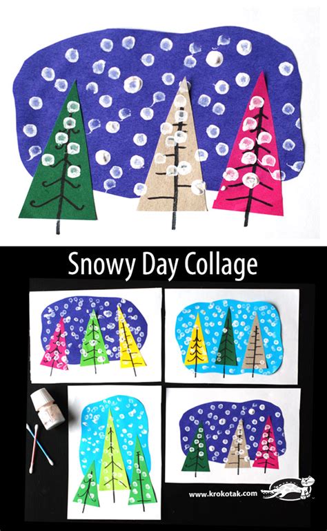 Krokotak Snowy Day Collage