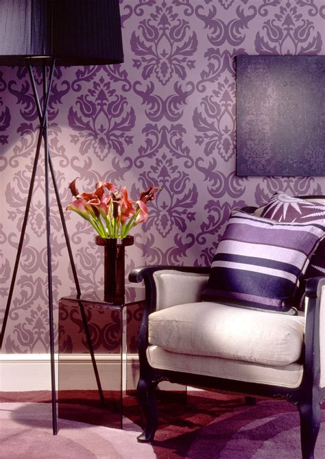 Purple Wallpaper Designs For Walls Mural Wall