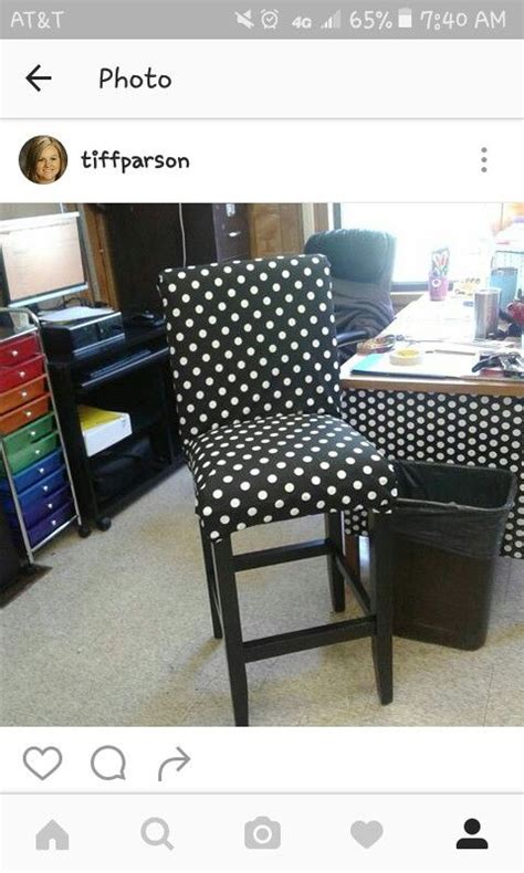 reupholstered polkadot chair polkadots classroom blackandwhitedecor furniture black and