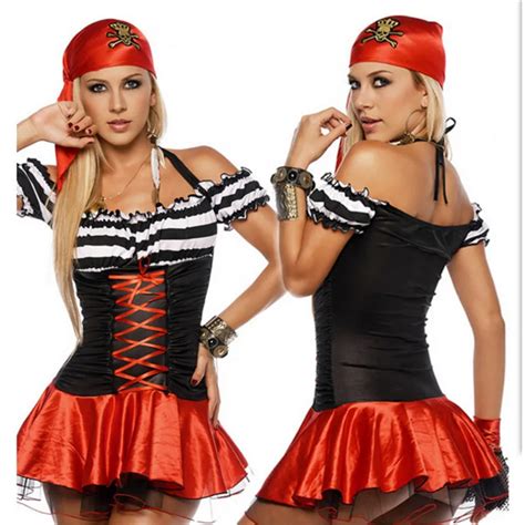 sexy red pirate costume halloween high qualit adult women red sexy matador pirate captain