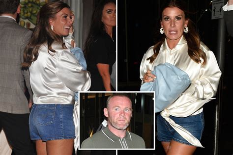 coleen rooney wows onlookers in denim shorts on date night with husband wayne