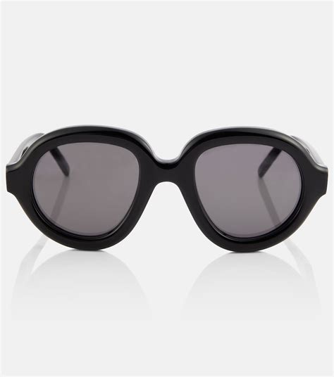 Round Acetate Sunglasses In Black Loewe Mytheresa