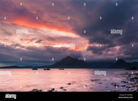 Sunset At Elgol Beach Isle Of Skye Scotland Stock Photo Alamy