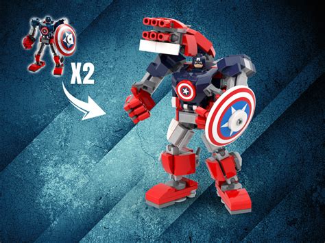 Lego Moc Captain America Mech Armor Upgrade By Gabizon Rebrickable