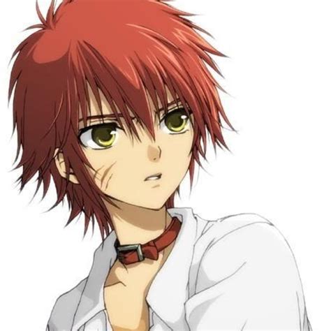 Cute Anime Boy With Red Hair And Red Eyes