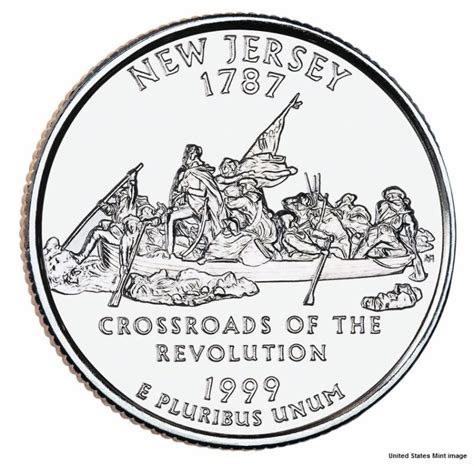 1999 D New Jersey Statehood Quarter D Mint Ms 63