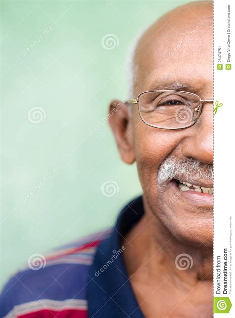 Old Black Man With Glasses And Mustache Smiling Stock Image Image Of Hair Elderly 26474751
