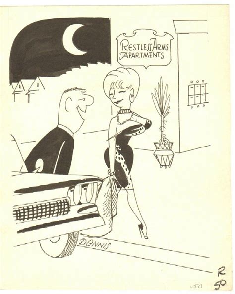 High Beam Babe Humorama Gag 1962 Signed Art By Charles Dennis Ebay