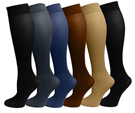 Differenttouch Pack Women Spandex Knee High Socks Black