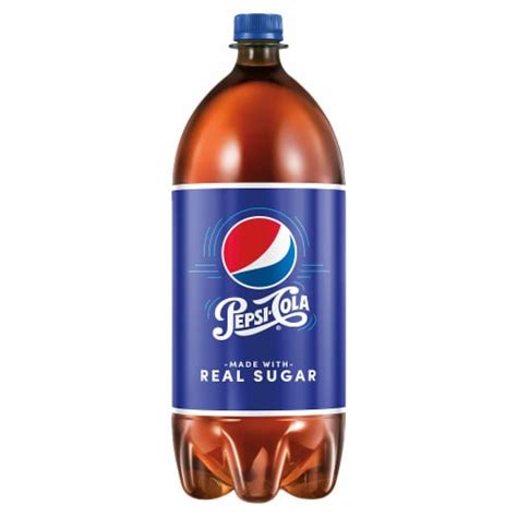 Pepsi Cola Made With Real Sugar Soda Bottle Liter King Soopers