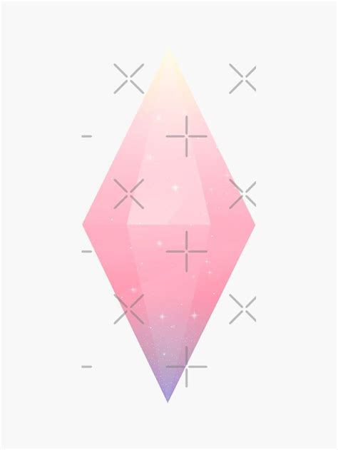 The Sims 4 Pastel Pink Gradient Plumbob Sticker For Sale By