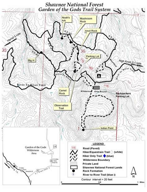 Shawnee National Forest Hiking Trail Maps Shawnee