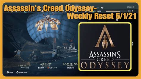 Assassin S Creed Odyssey Weekly Reset 6 1 21 YouTube