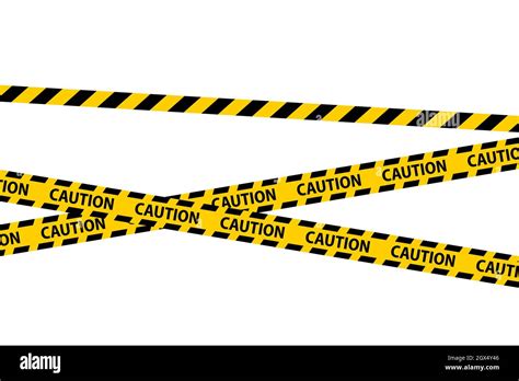 Danger Caution And Warning Tapes Black And Yellow Police Stripe