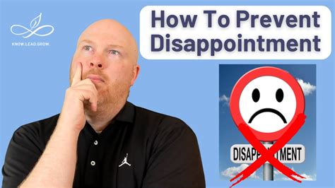 How To Prevent Disappointment YouTube