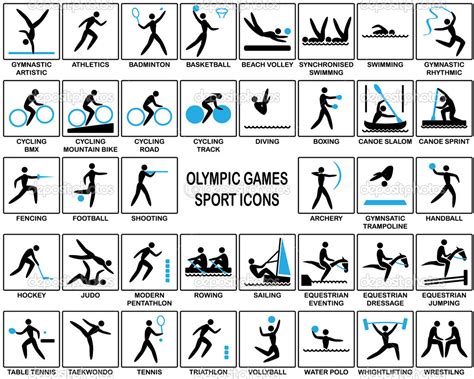 Olympics Sports Winter Olympic Sports Icons Stock Illustrations 194