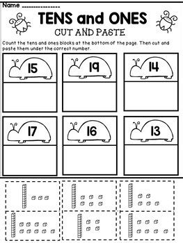 This is a fantastic set of 12 worksheets that are designed to introduce students to metric measurement. Place Value Kindergarten Tens and Ones Worksheets by Dana's Wonderland