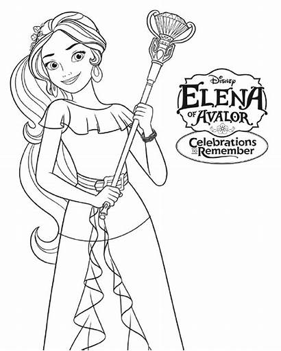 Elena Avalor Coloring Pages Princess Drawing Disney