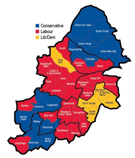 The Colour Of The Political Map Across Birmingham Central Itv News