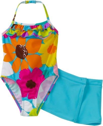 Carters Girls 4 6x 2 Piece Floral Swimsuit With Skirt 2640 Skirted