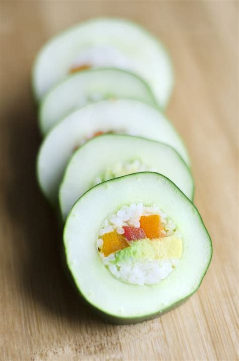 Cucumber Sushi Rolls Delicious Sushi Without The Mess Receta