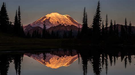 Sunset At Tipsoo Lake Mount Rainier National Park Uhd 8k Wallpaper Pixelz