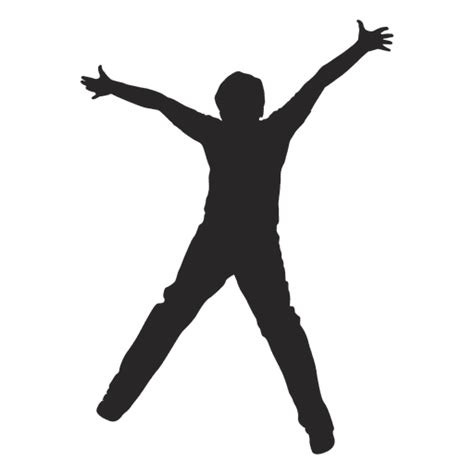 Boy Jumping Silhouette 1 Transparent Png And Svg Vector File