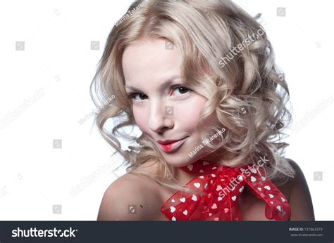 blond girl curly hair hazel eyes写真素材131863373 shutterstock