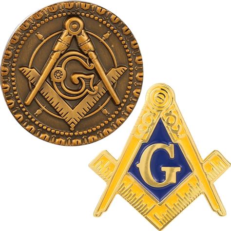 Masonic Lapel Pins Mason Freemasons Badge Lot Of 2 In Pins And Badges