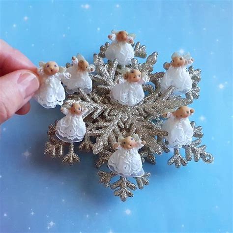 New Mini Angel Brooches And Pendants In My Shop Fatto A Mano Etsy