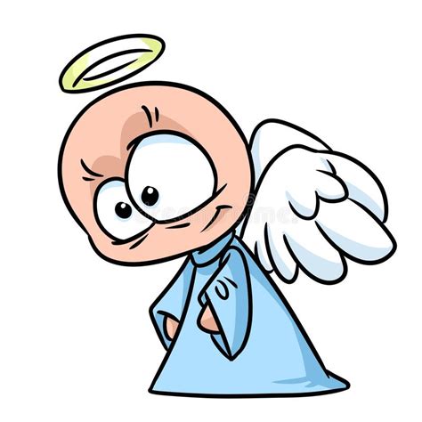 Little Angel Cute Illustration Cartoon Character Isolated Stock Illustration Illustration Of
