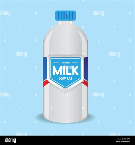 Milk Label Vector On Bottle Stock Vector Image Art Alamy
