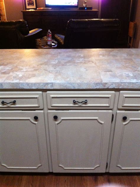 I purchased some peel and stick removable wallpaper that had the appearance of rustic wood for another project, but never used it. $40 kitchen countertop redo!! Peel and Stick Tiles!!! Who ...