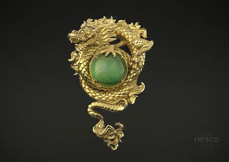 Dragon And Jade Pendant Behance