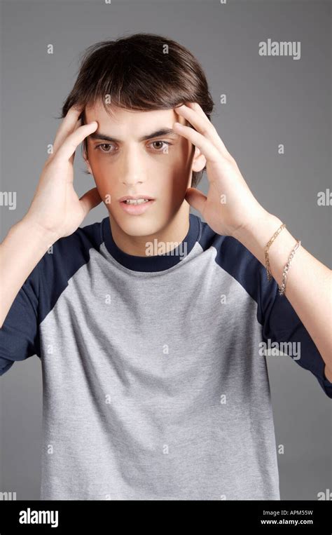 Teenage Boy Studio Portrait Stock Photo Alamy