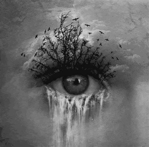 Dark Sad Gothic Eye Waterfall 