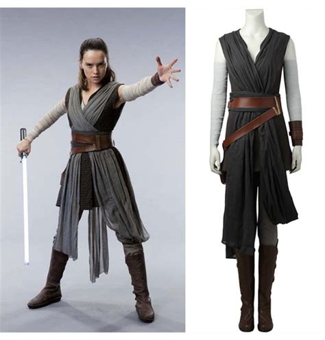 Star Wars The Last Jedi Rey Cosplay Costume Deluxe Outfit In 2020